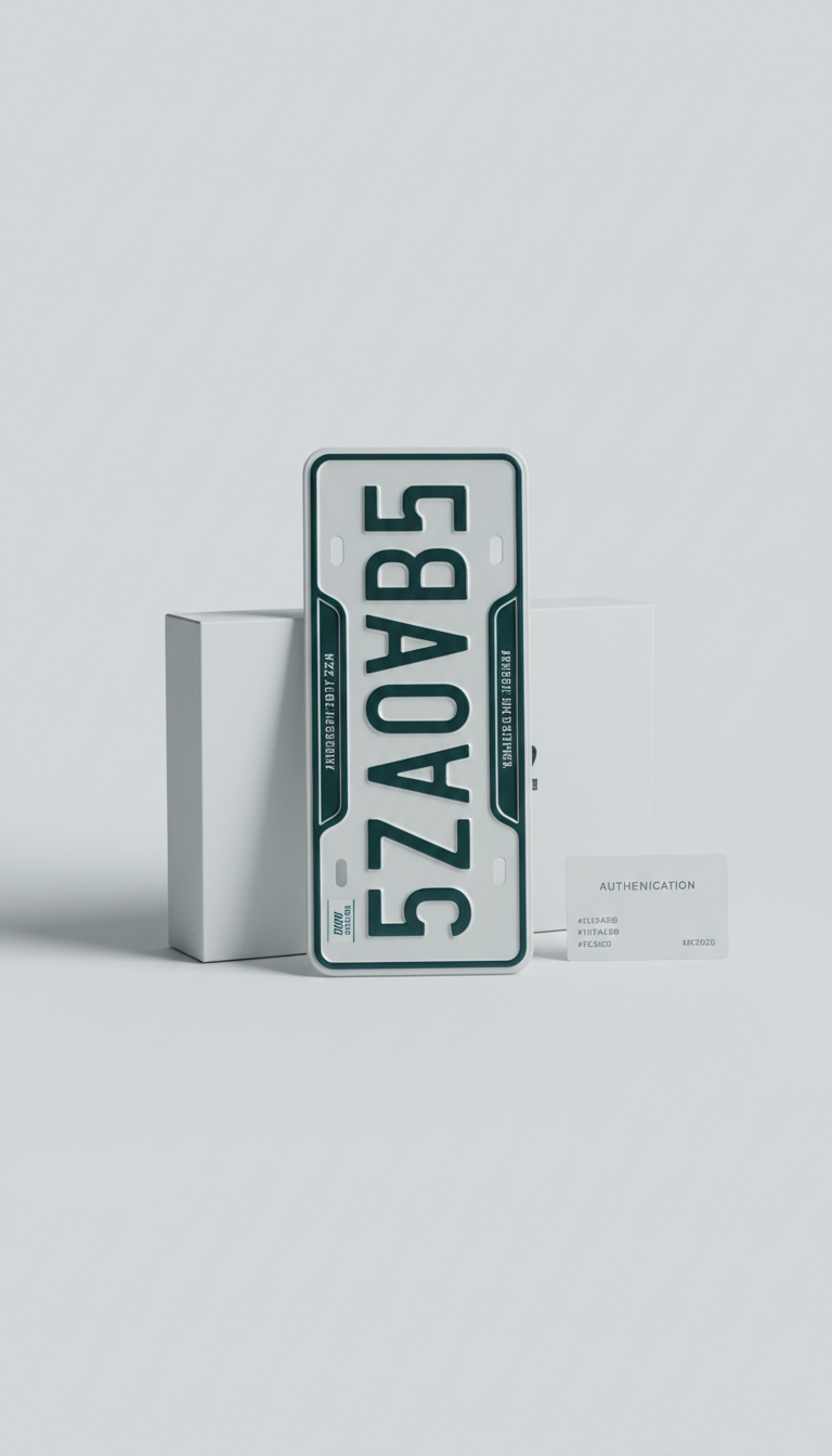 Custom License Plate Vertical Surface